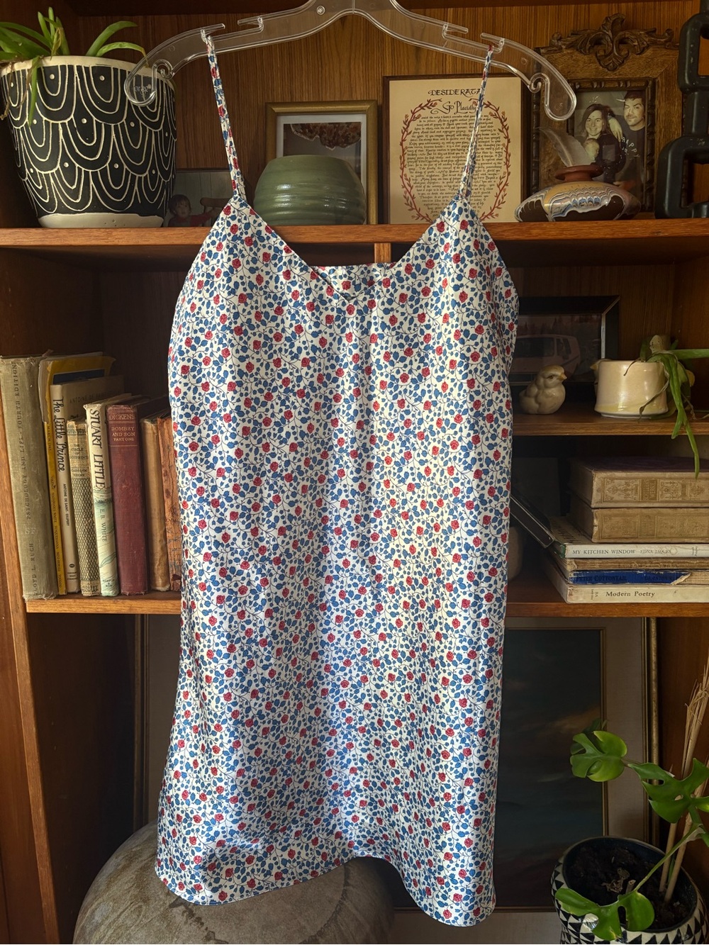 Vintage Floral Mini Cami Dress S